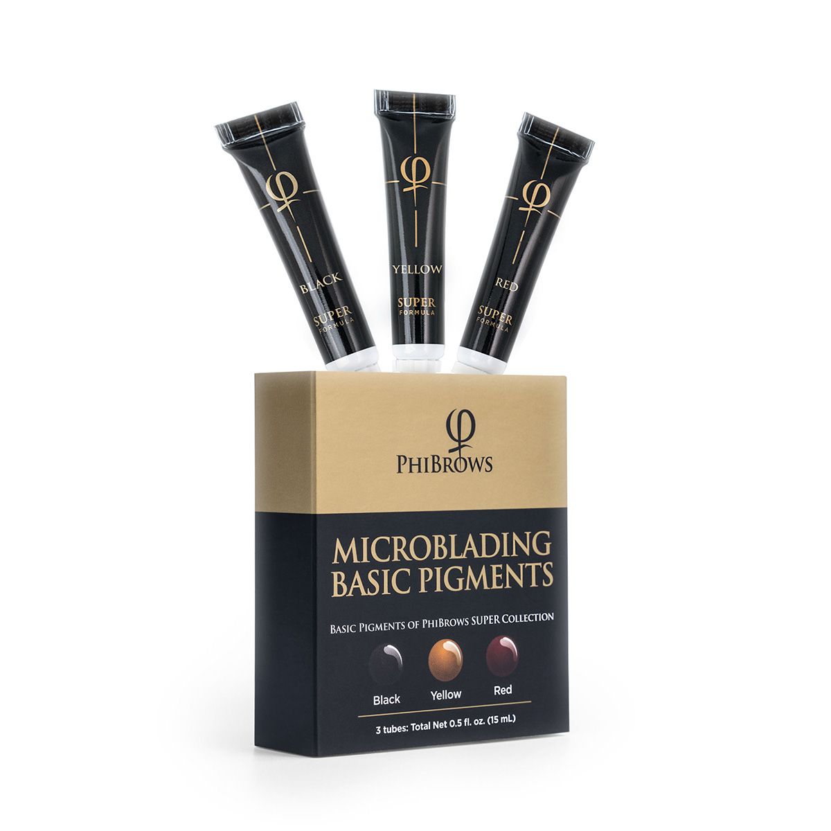 PhiBrows - Pack de 3 Pigments Microblading SUPER - 3x5ml