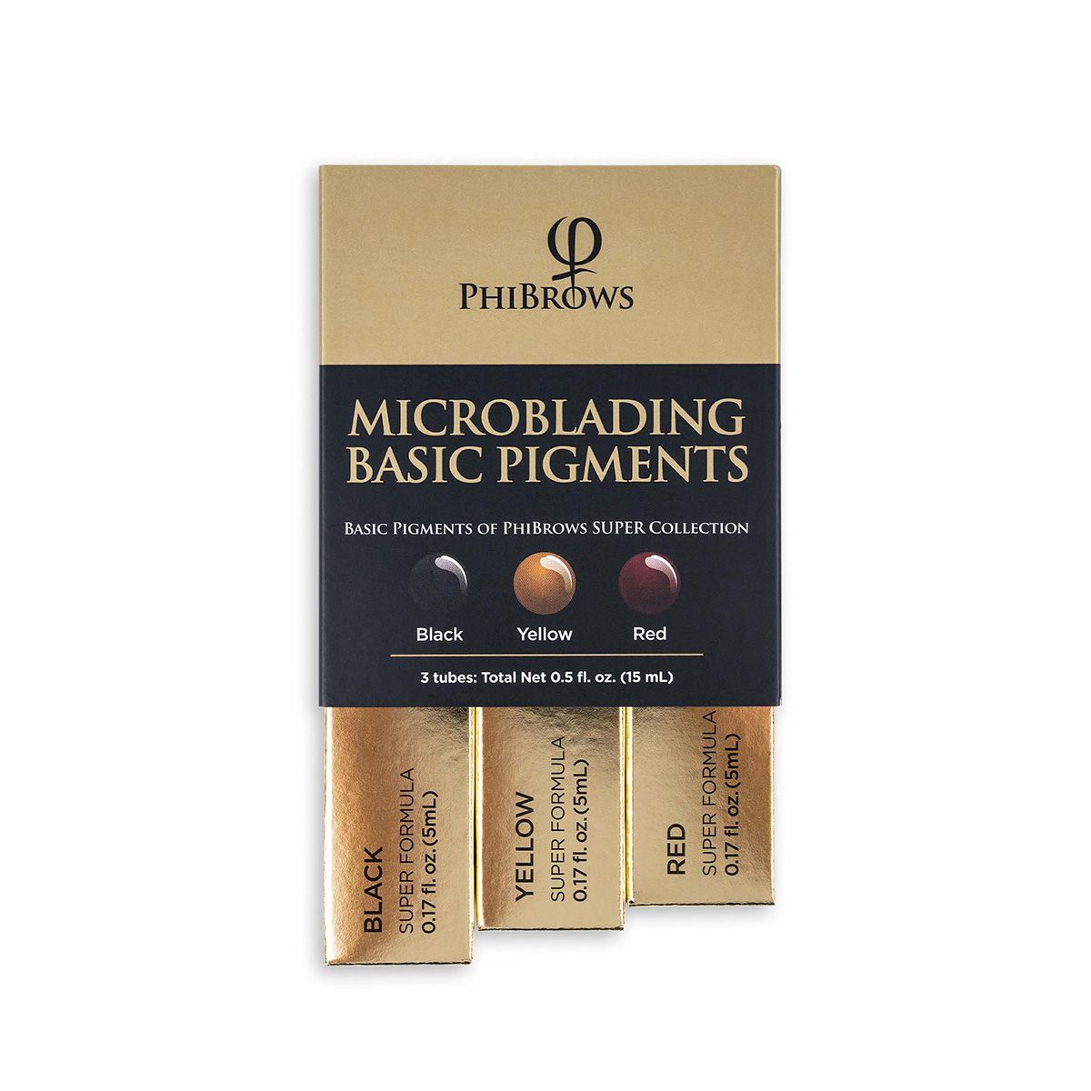 PhiBrows - Pack de 3 Pigments Microblading SUPER - 3x5ml