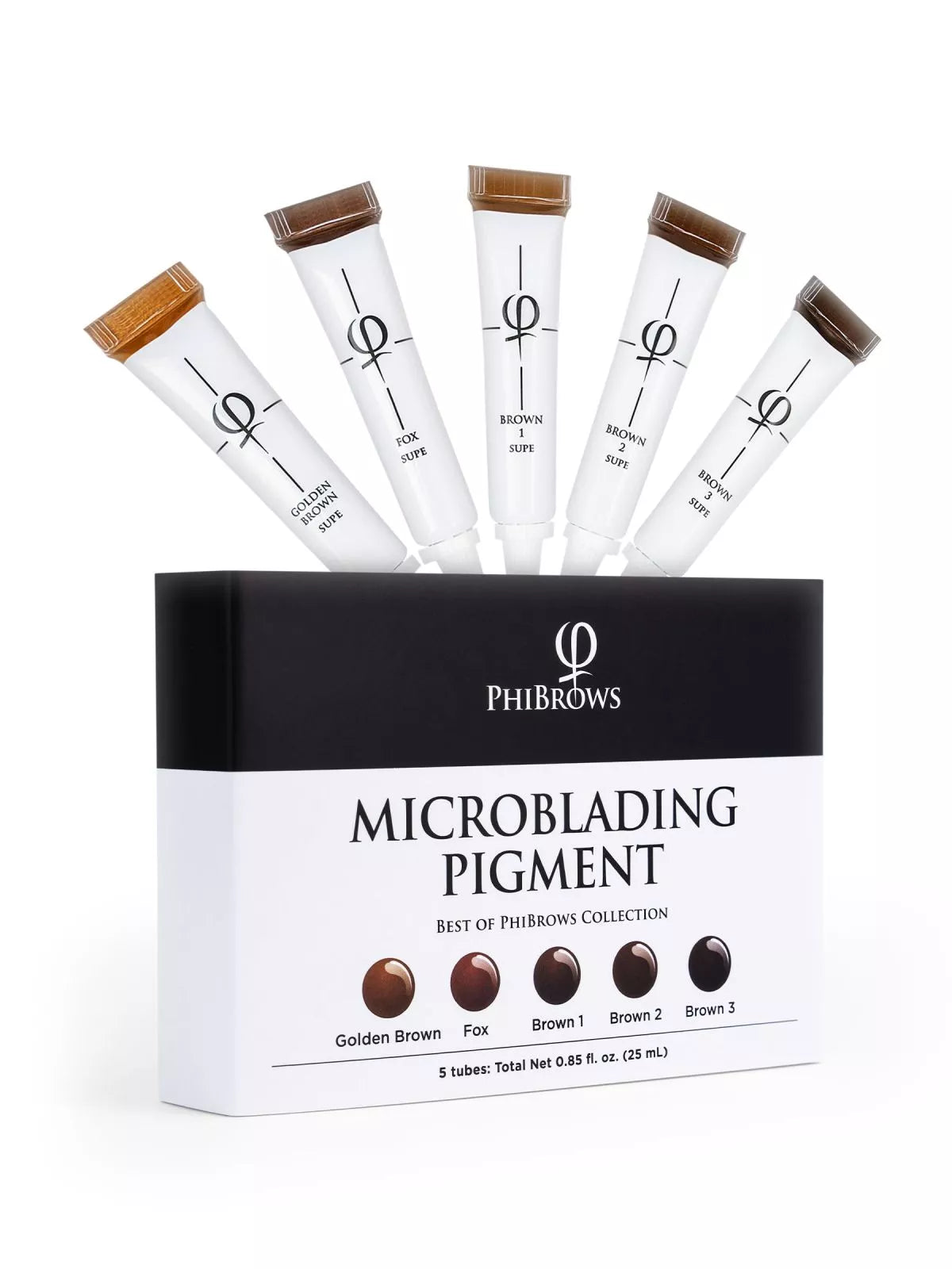 PhiBrows Microblading Pigment - Collection SUPE (5 x 5 ml)